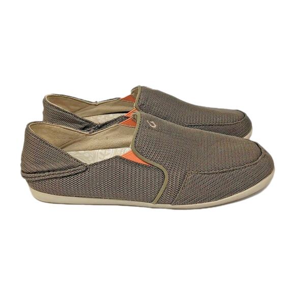 OluKai Waialua Mesh Loafer Shoes Women's 10 EU 40 Brown Mustang Slip On Casual - Picture 1 of 13